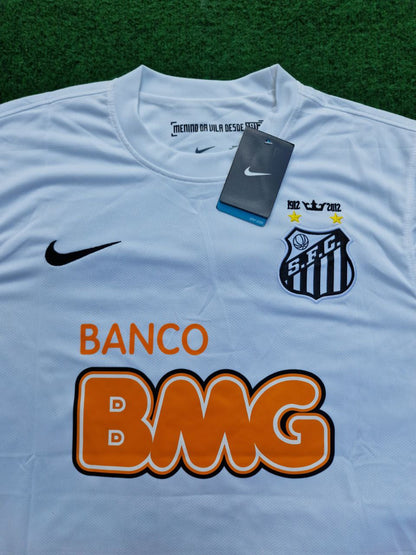 Santos FC Neymar Jr White Retro Football Jersey Trikot