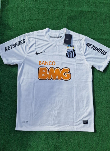 Santos FC Neymar Jr White Retro Football Jersey Trikot