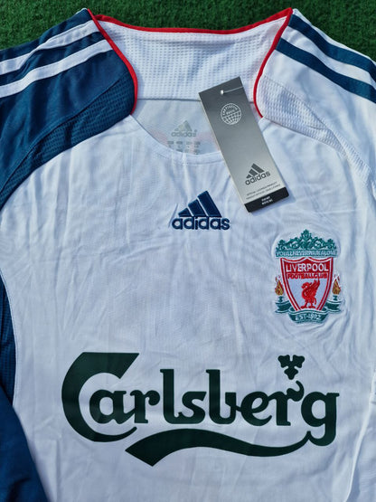 Philippe Coutinho Liverpool White Blue Retro Football Jersey