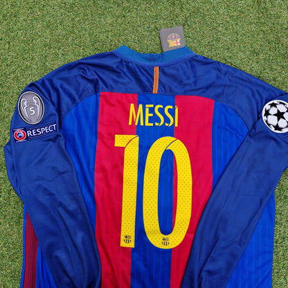 Lionel Messi Barcelona 2016 Special Edition Football Jersey with World Championship Patch Football Jersey