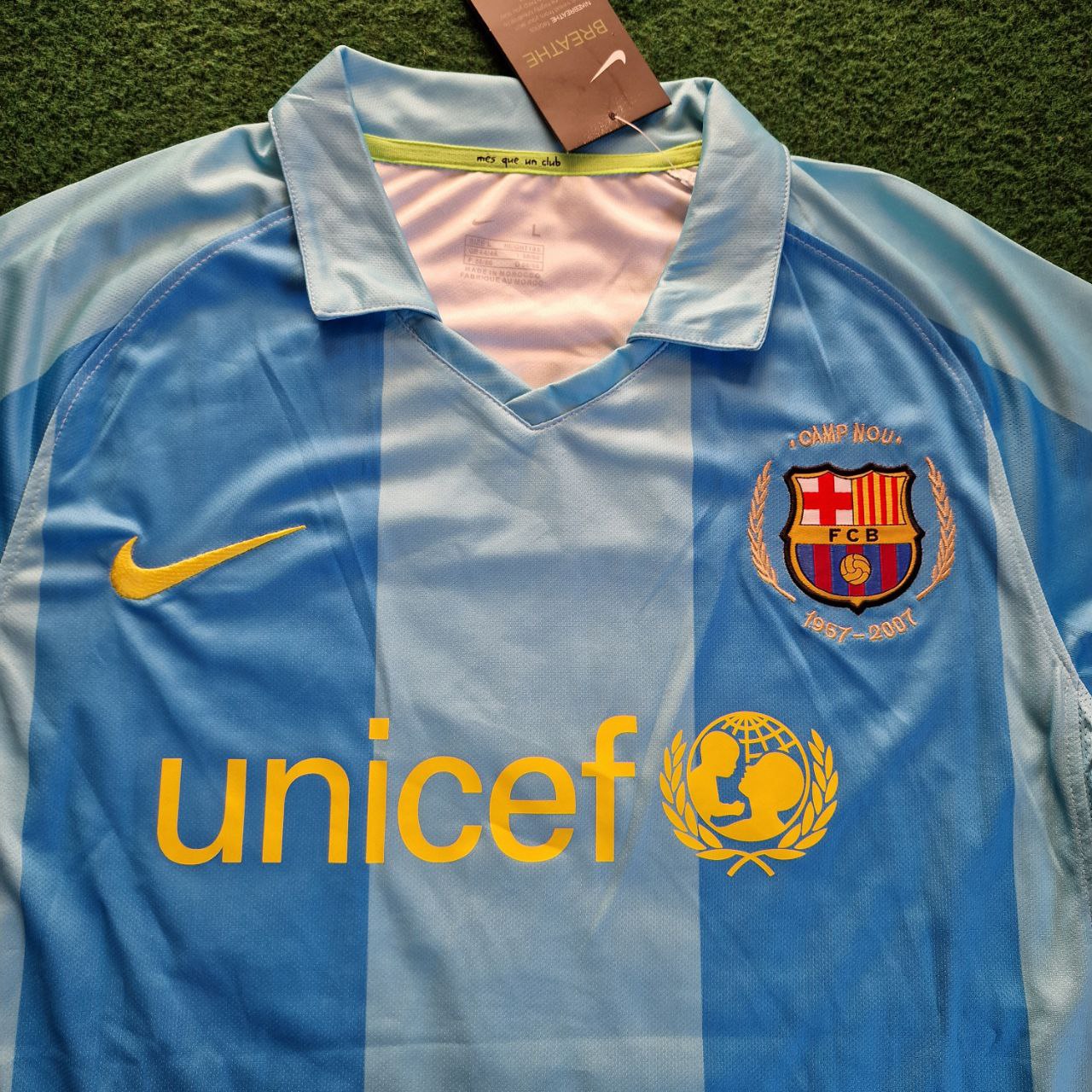 Ronaldinho Gaucho Barcelona 2008 Away Blue Retro Jersey Kit Trikot Maillot