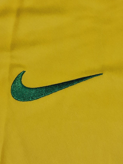 Brazil World Cup 2002 Lucio Yellow Retro Football Jersey