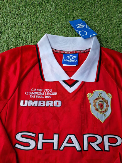 David Beckham Manchester United 1999 Champions League Final Retro Football Jersey Collection