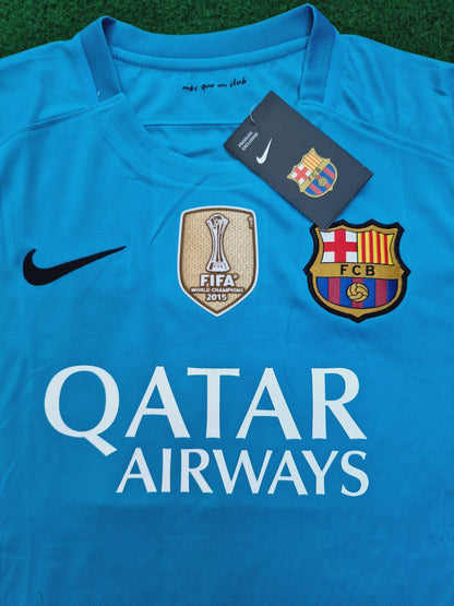 Barcelona Neymar JR 2015-2016 Champions League Retro Football Jersey Soccer Shirt