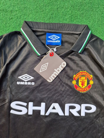 David Beckham Manchester United 1998 1999 Black Retro Football Jersey Kit