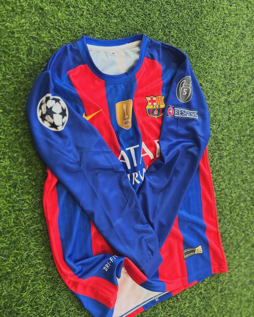 Lionel Messi Barcelona 2016 Special Edition Football Jersey with World Championship Patch Football Jersey