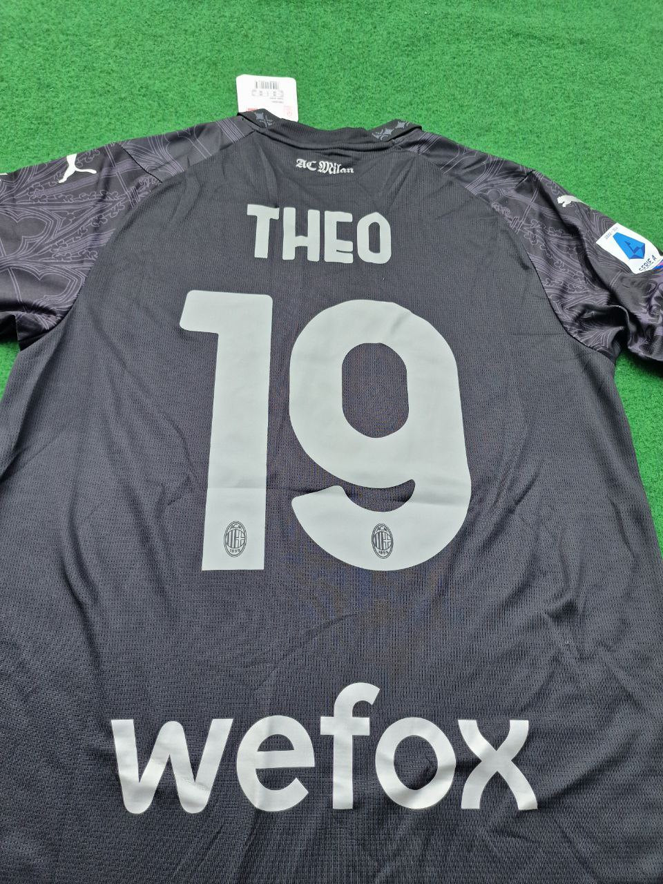 Theo Hernandez AC Milan 2024 Black Football Jersey