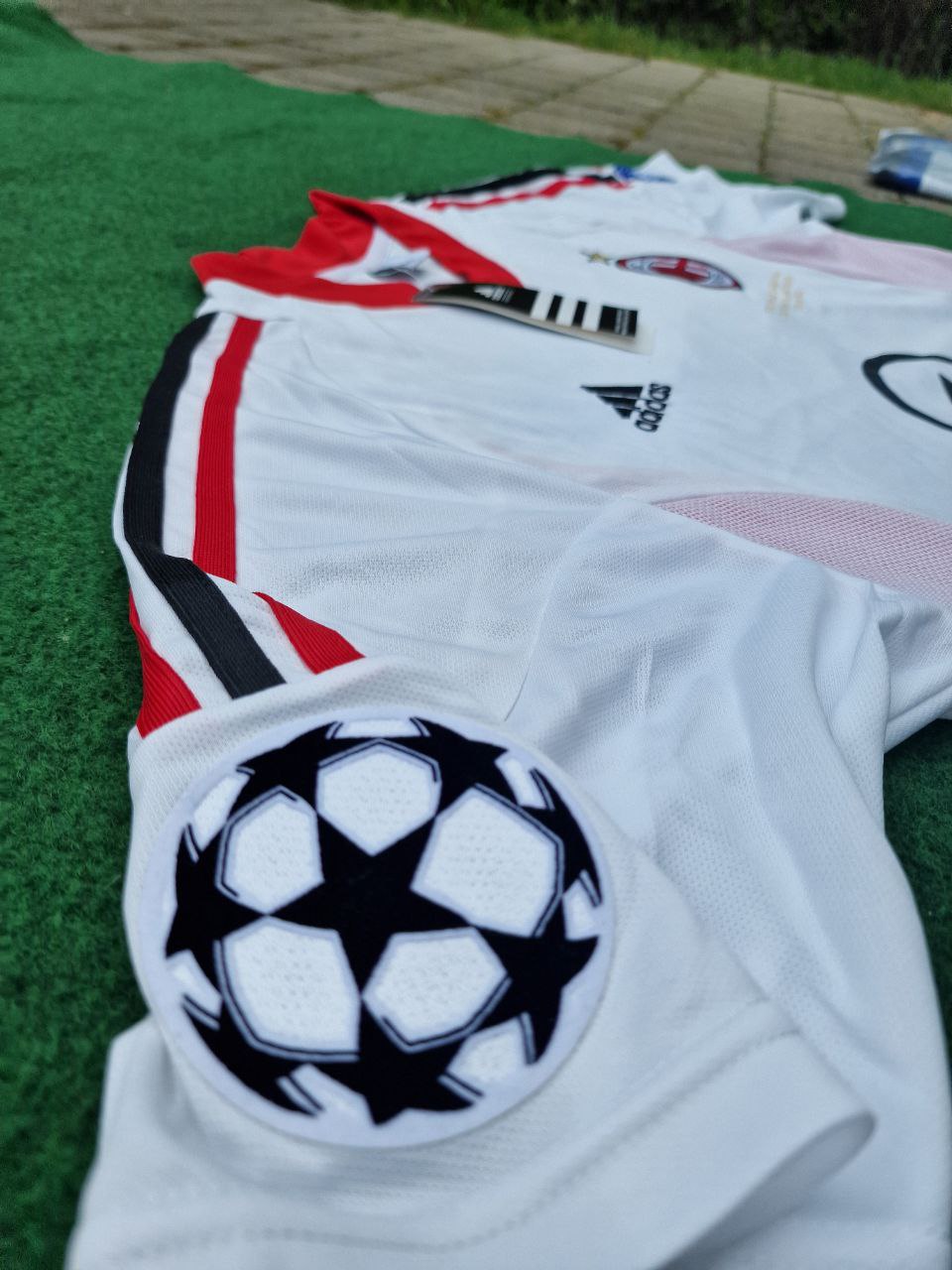 Rui Costa AC Milan 2003 Champions League Final Old Trafford White Retro Football Jersey
