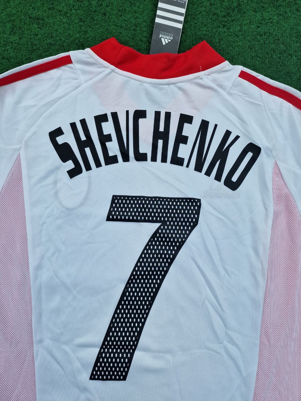 Andriy Shevchenko AC Milan 2003 Champions League Final Old Trafford White Retro Jersey Maglia Maillot