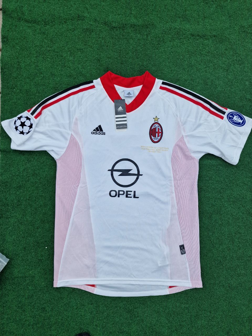 Andriy Shevchenko AC Milan 2003 Champions League Final Old Trafford White Retro Jersey Maglia Maillot