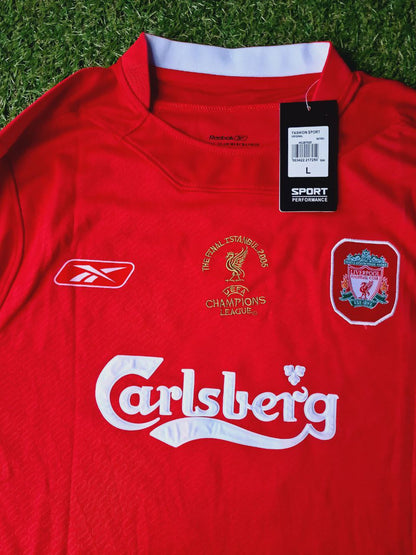 John Arne Riise 6 Liverpool 2005 Champions League Final Red Retro Football Jersey