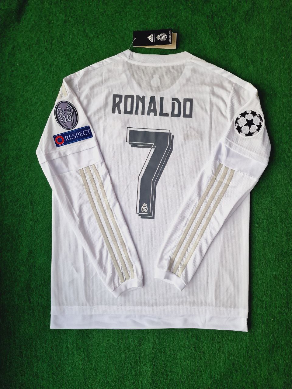 Cristiano Ronaldo Beyaz Retro Uzun kollu