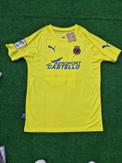 Santi Cazorla 21 Villarreal 2009 2010 Retro Home Football Jersey Kit
