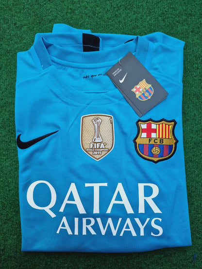 Barcelona Neymar JR 2015-2016 Champions League Retro Football Jersey Soccer Shirt