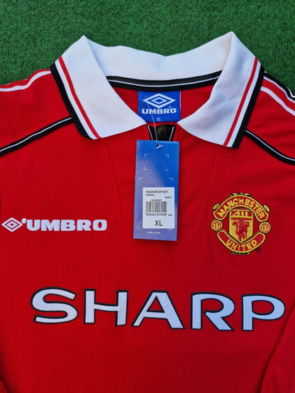 Paul Scholes 18 - Manchester United 1999 Red Long Sleeve Football Jersey Kit