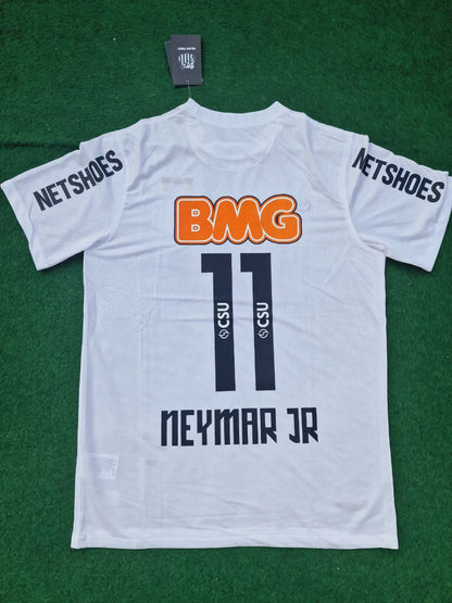 Santos FC Neymar Jr White Retro Football Jersey Trikot
