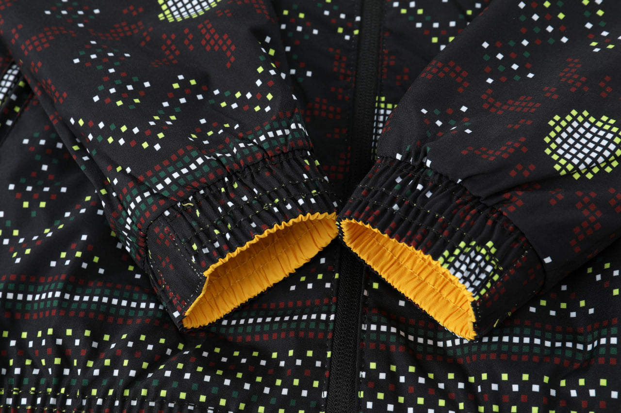 AFCB Jamaica Bob Marley Wendbare Gelb-Schwarze Jacke, Beide Größen Jacke