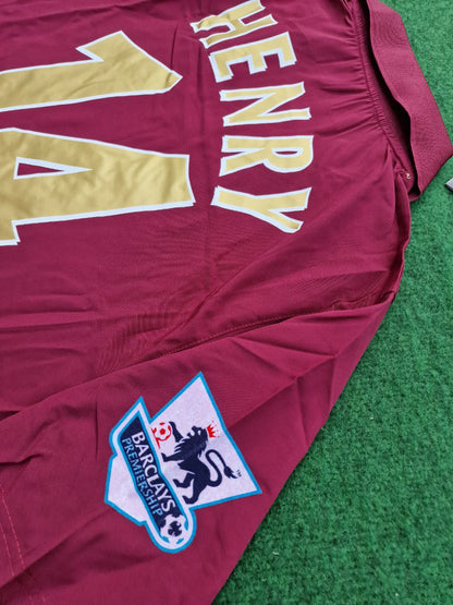 Thierry Henry Arsenal 2006 Highbury Burguny Premier League Patch Retro Football Jersey Kit