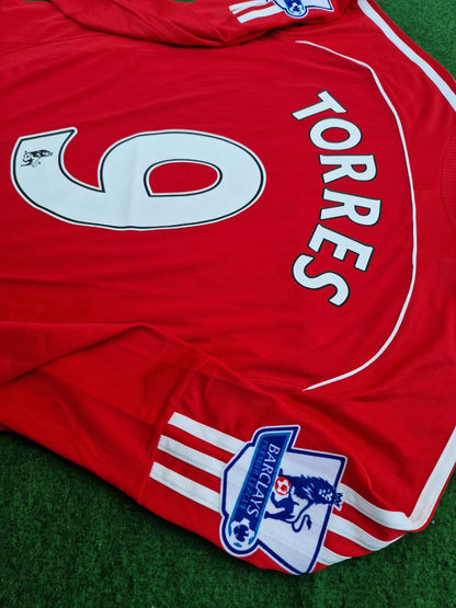 Fernando Torres Liverpool Long Sleeve Retro Football Jersey