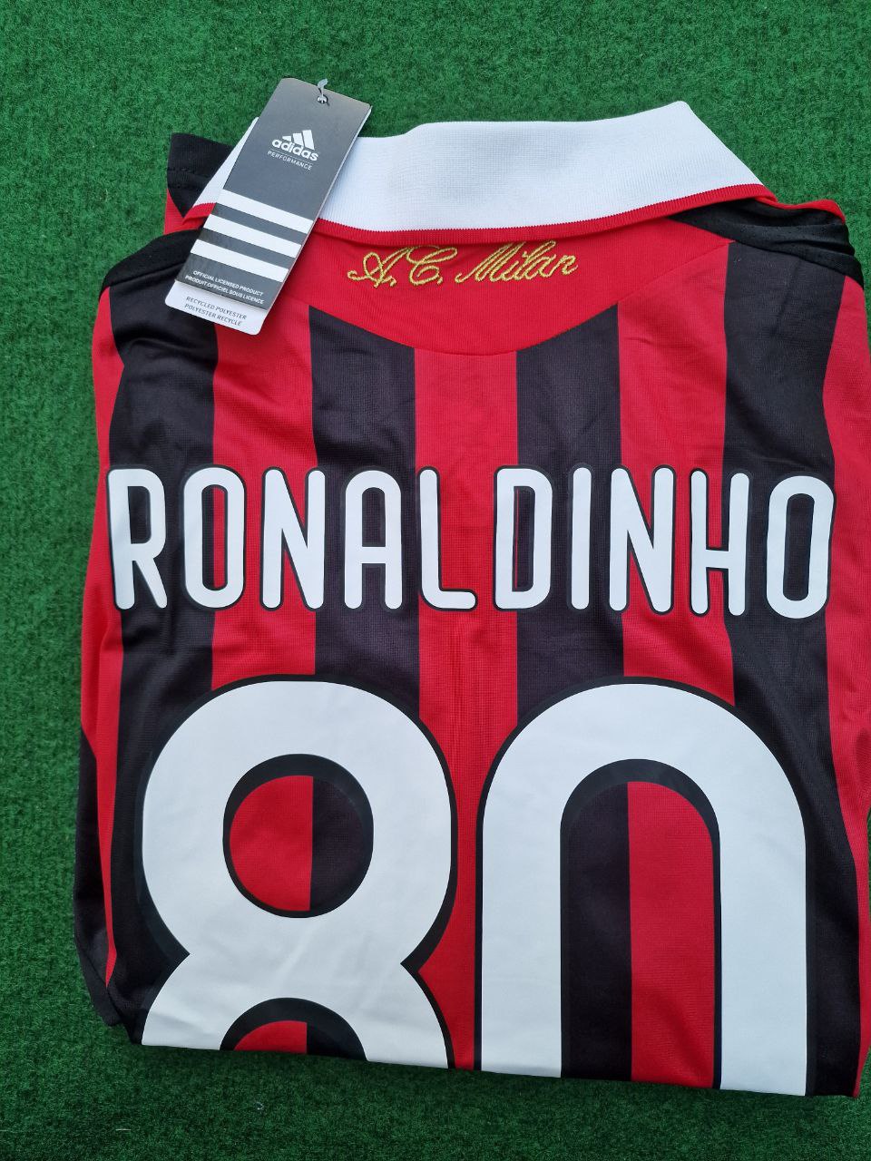 Ronaldinho AC Milan 2010-2011 Season Retro Jersey Maillot Trikot Maglia