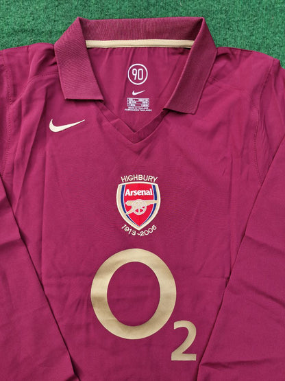 Thierry Henry Arsenal 2006 Highbury Burguny Premier League Patch Retro Football Jersey Kit