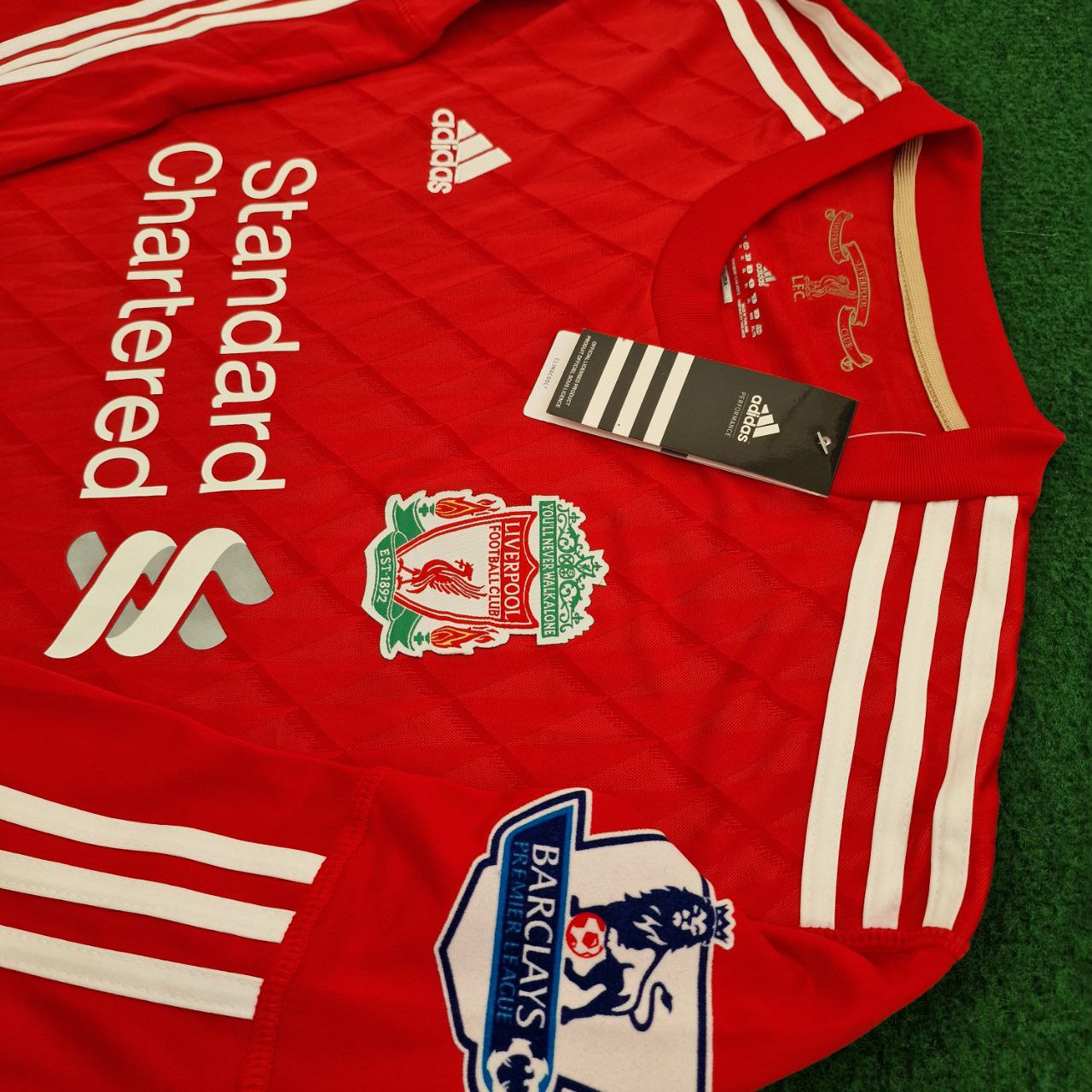 Jamie Carragher Liverpool 2010 2012 Season Long Sleeves Red Retro Football Jersey