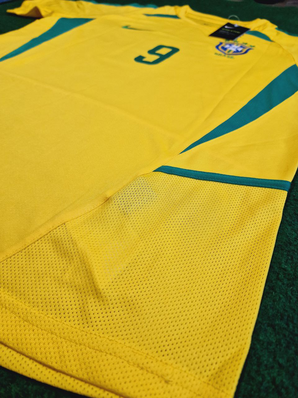Brazil Rivaldo #10 2002 World Cup Retro Jersey Trikot Soccer Kit