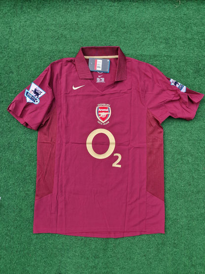 Thierry Henry Arsenal 2006 Highbury Burguny Premier League Patch Retro Football Jersey Kit