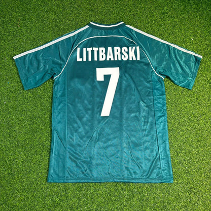 Pierre Littbarski #7 Deutschland Auswärts Germany Retro Fußballtrikot Grün Jersey