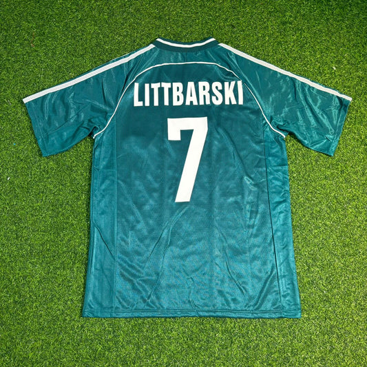 Pierre Littbarski #7 Deutschland Auswärts Germany Retro Fußballtrikot Grün Jersey