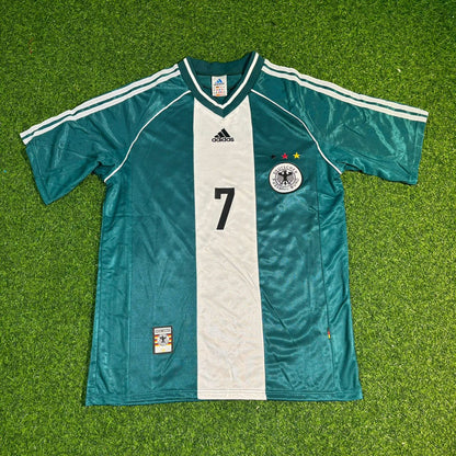 Pierre Littbarski #7 Deutschland Auswärts Germany Retro Fußballtrikot Grün Jersey