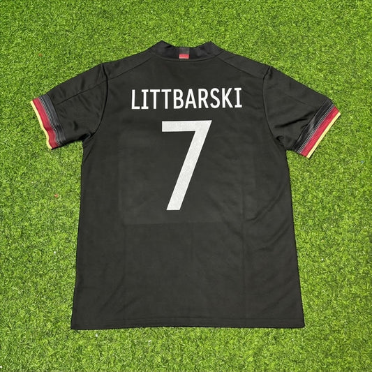 Pierre Littbarski #7 Germany Black Retro Football Jersey Paradise Edition