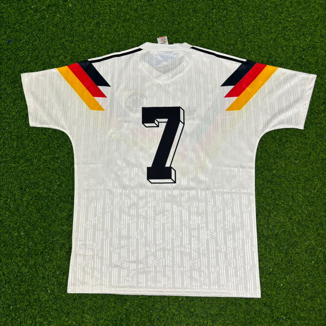 Germany World Cup 1990 Pierre Littbarski Deutschland Retro Fußballtrikot