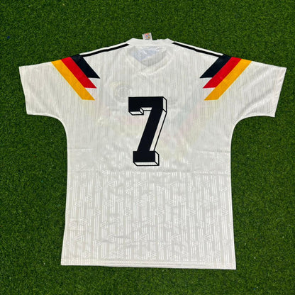 Germany World Cup 1990 Pierre Littbarski Deutschland Retro Fußballtrikot