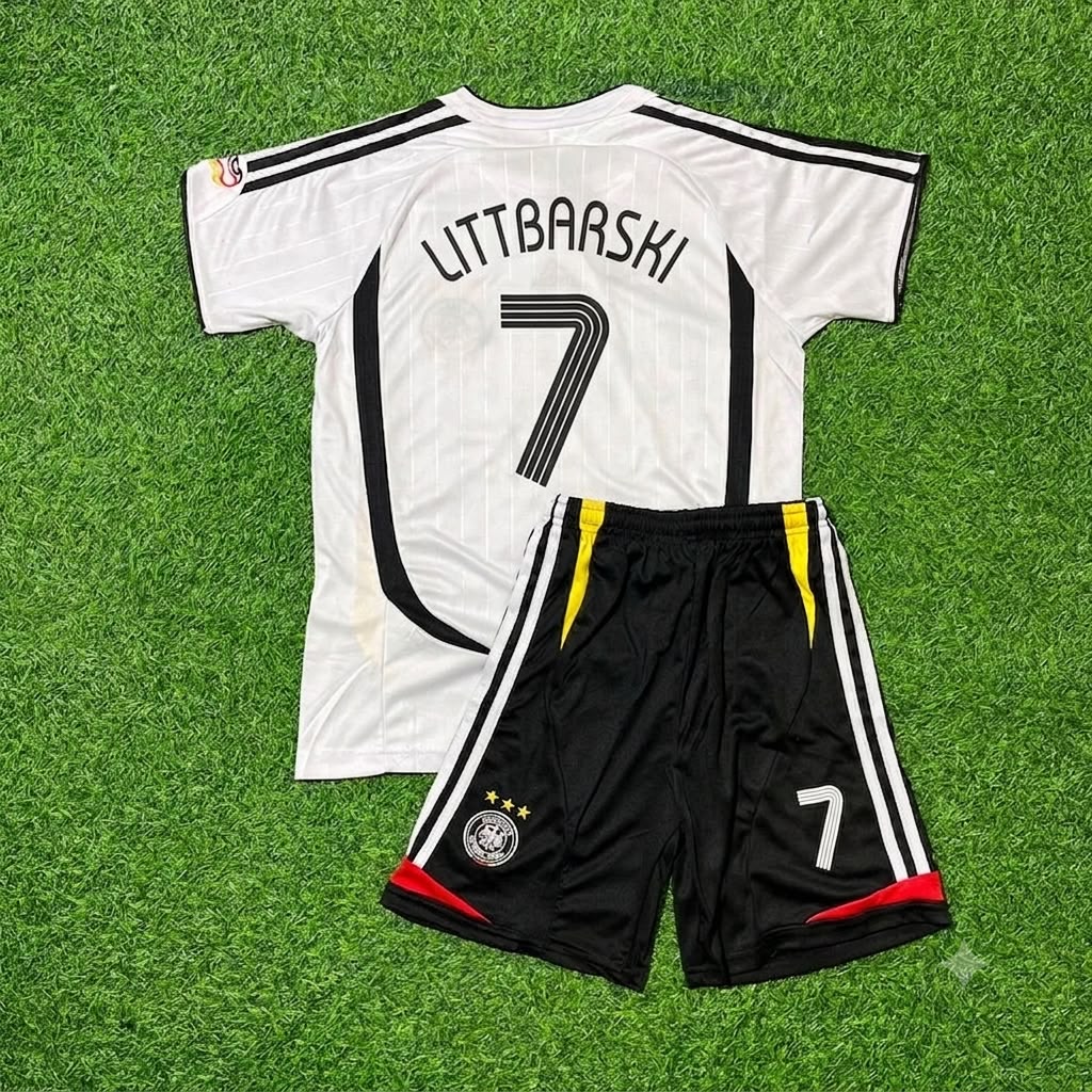 Pierre Littbarski Germany Kids White Special Retro Football Jersey Collection