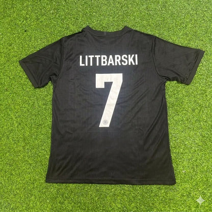 Pierre Littbarski Germany 125 Years Special Black Football Jersey Kit