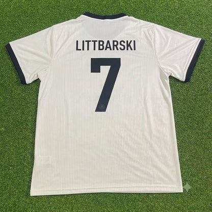 Pierre Littbarski Germany 125 Year Special White Football Jersey Kit