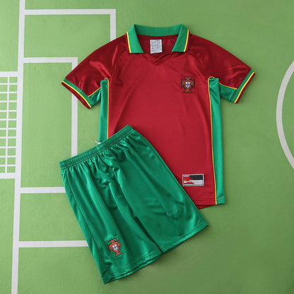 Portugal 1998 Season Home Kids Retro Football Jersey