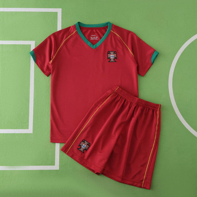Portugal 2006 Season Home Kids Retro Football Jersey