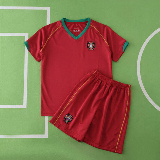 Portugal 2006 Season Home Kids Retro Football Jersey