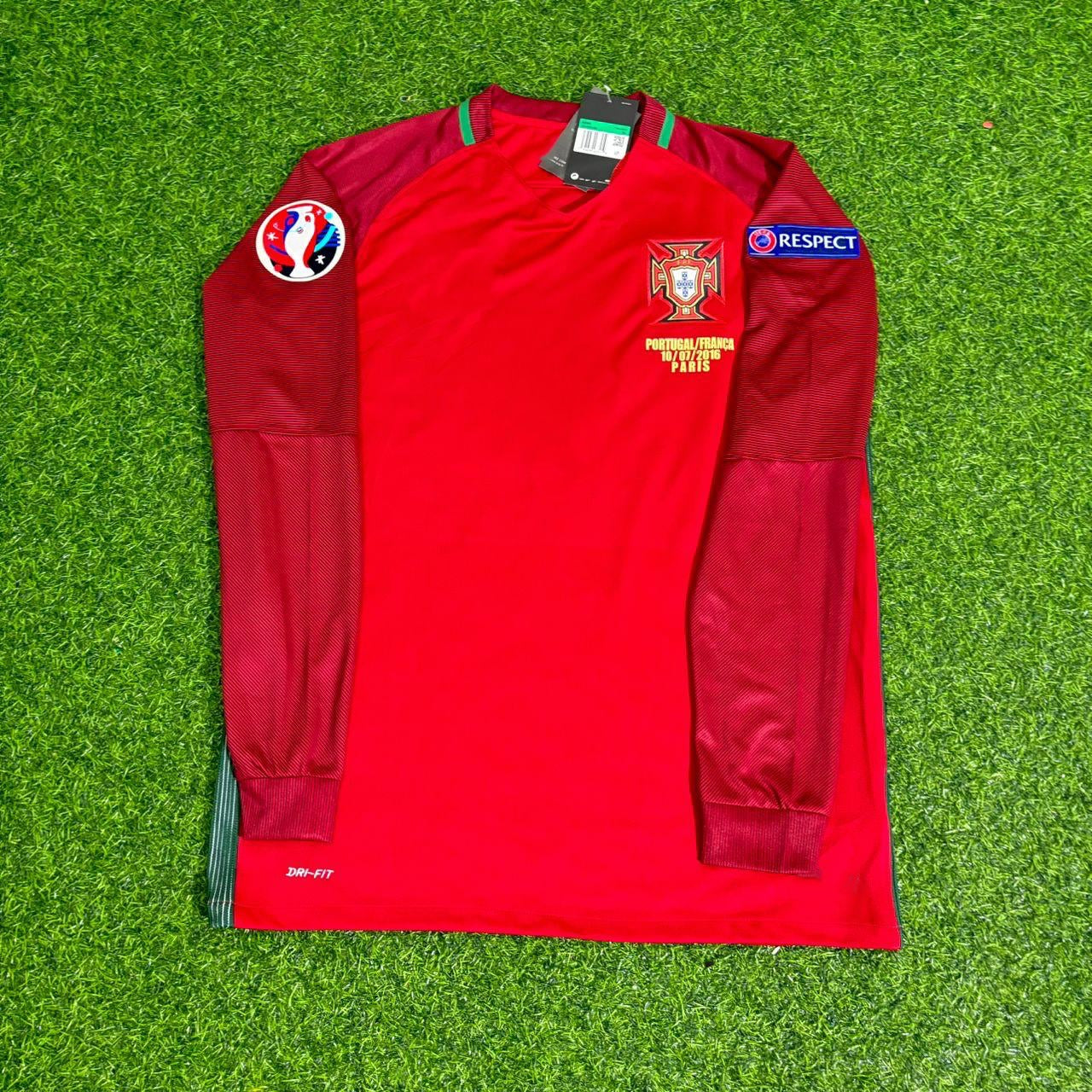 Portugal EURO 2016 Final Long Sleeve Retro Football Jersey Kit