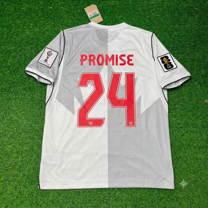 Canada World Cup 2026 Promise David #24 Away White Football Jersey