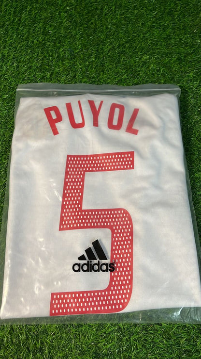 Carles Puyol 02-03 Spain White Retro Football Jersey