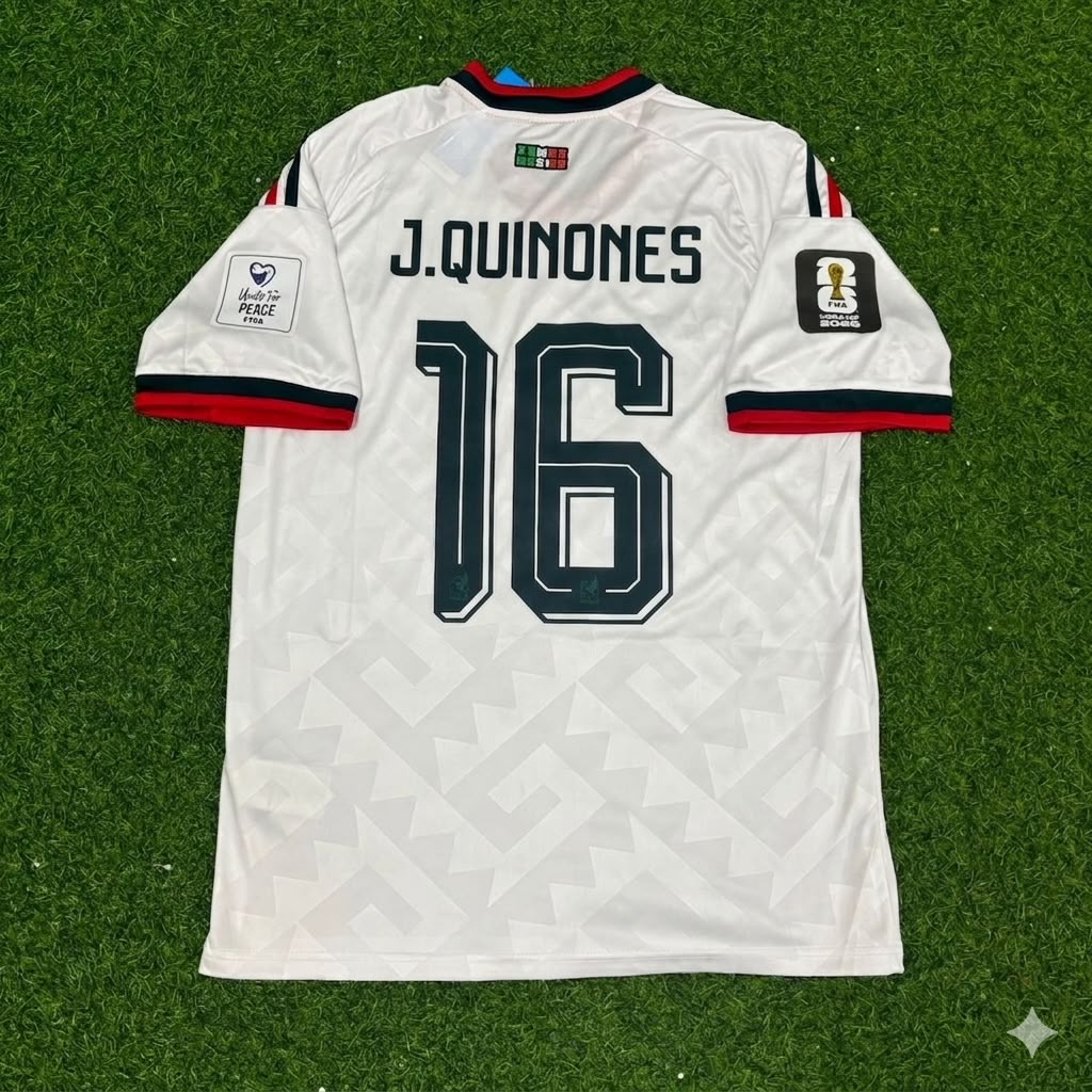 Mexico World Cup 2026 Julian Quiñones Home White Football Jersey