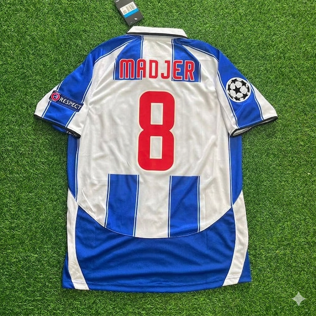 Rabah Madjer 8- Porto Retro Football Jersey Kit