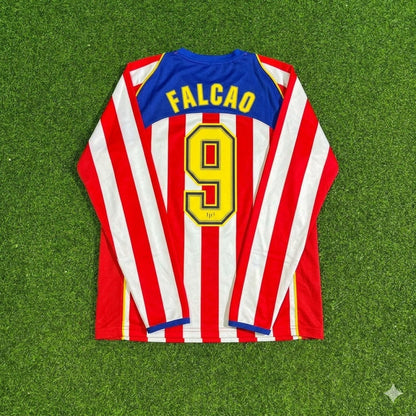 Radamel Falcao #9 Atlético Madrid Spider-Man Long Sleeve Retro Football Jersey Kit