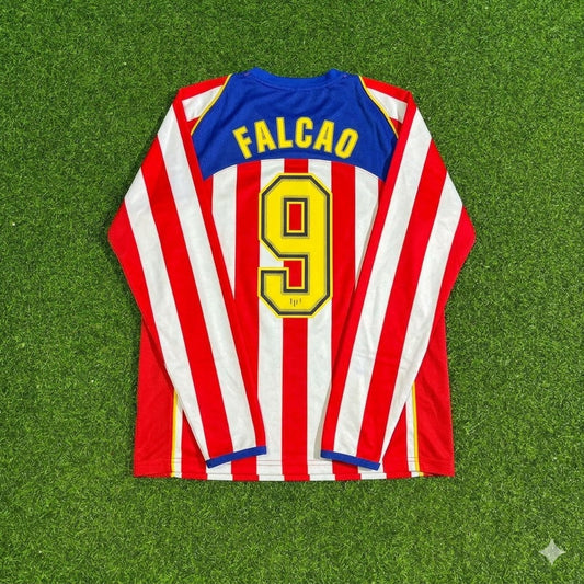 Radamel Falcao #9 Atlético Madrid Spider-Man Long Sleeve Retro Football Jersey Kit
