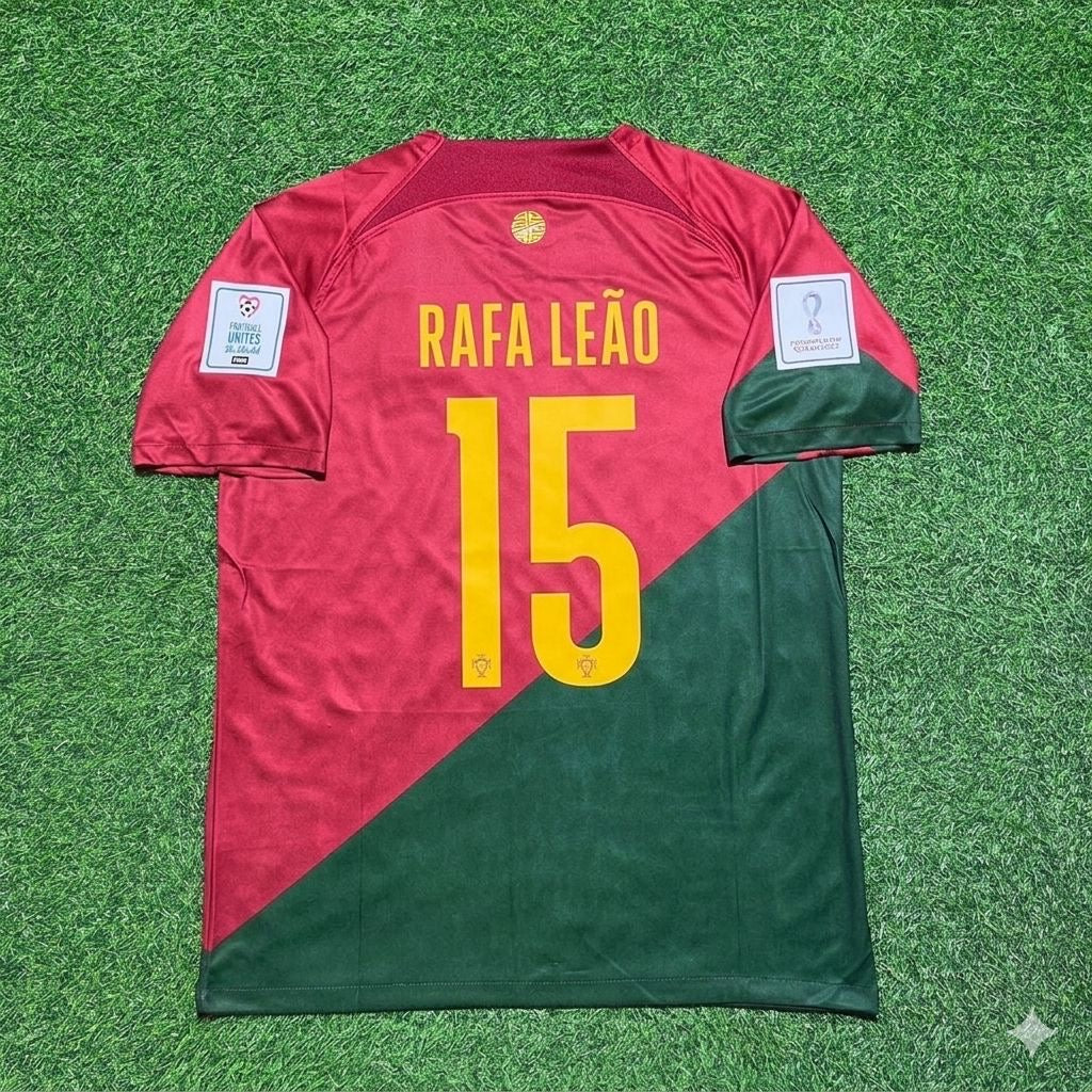 Portugal World Cup 2022 Rafael Leão #15 Home Retro Football Jersey