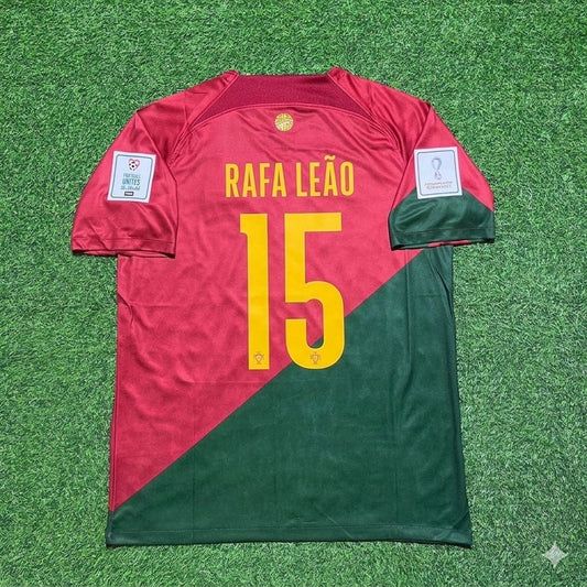 Portugal World Cup 2022 Rafael Leão #15 Home Retro Football Jersey