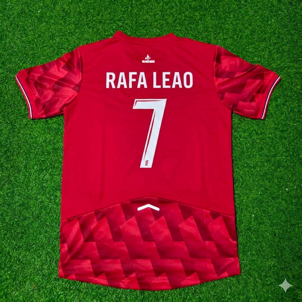 Rafael Leão #7 LOSC Lille Home Football Retro Football Jersey
